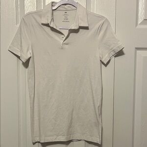 H&M White Polo Shirt for Men